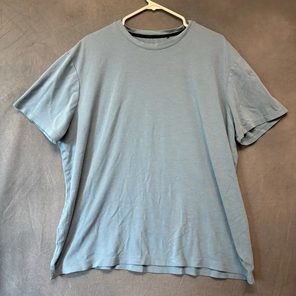 Banana Republic Luxe Touch Tee XXL Blue Cotton T-Shirt Stretchy Casual Minimal